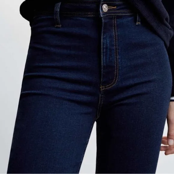 Mango Jane Straight Leg Skinny Dark Wash  Jeans size 4