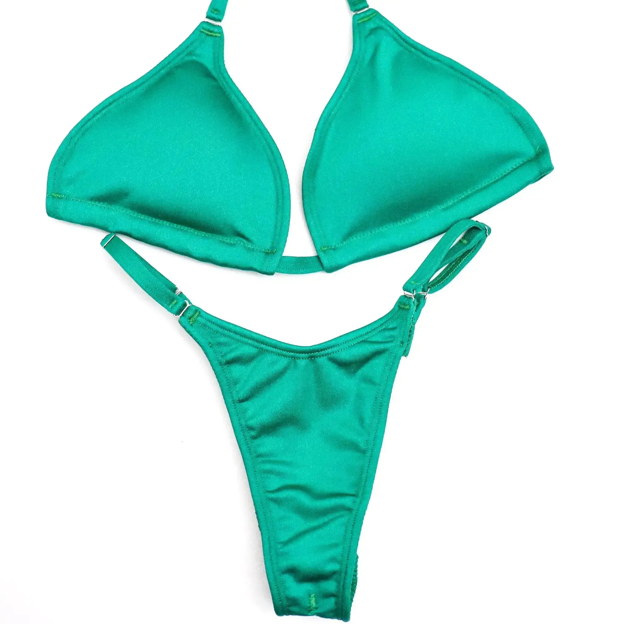 Matte Electric Green Fit Model Competition Suit