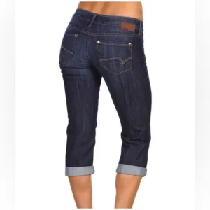 Mavi Jeans Alma Low-Rise Straight Capri In Dark Dominique size 29
