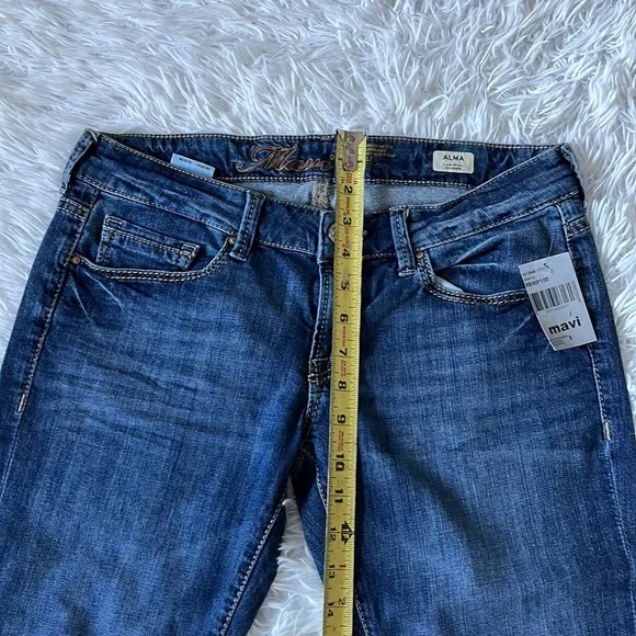 Mavi Jeans Alma Low-Rise Straight Capri In Dark Dominique size 29