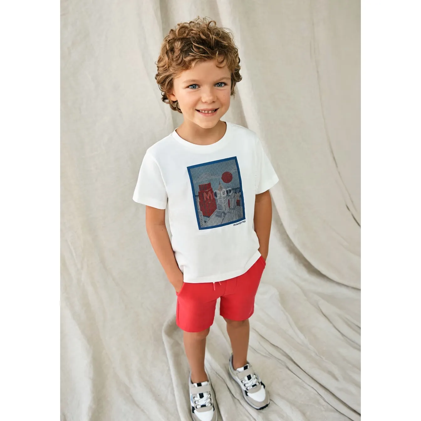 Mayoral Boys Jersey Shorts Ss24 611 Watermelon