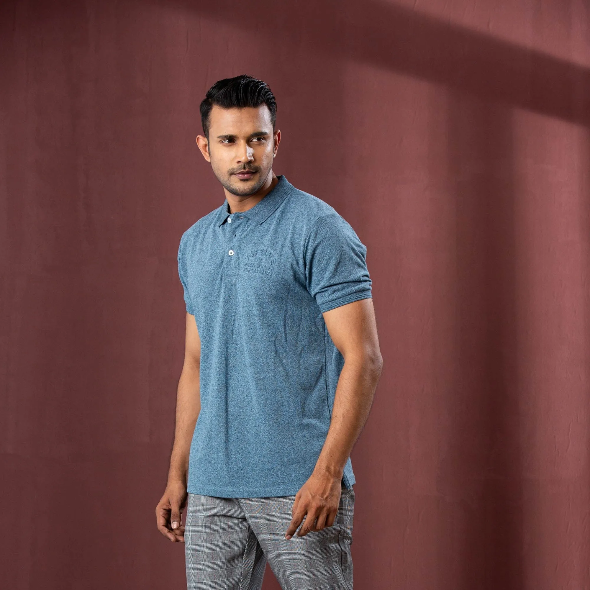 Mens Polo-Blue