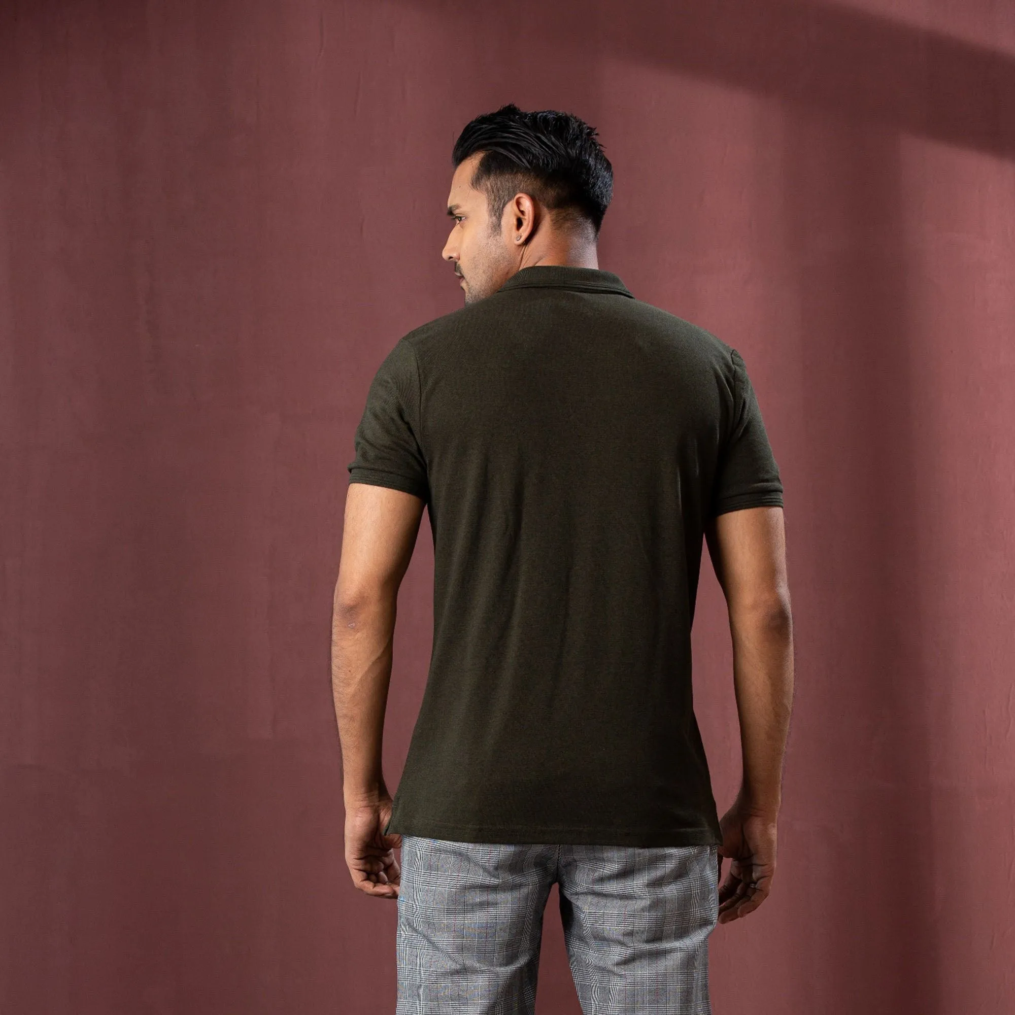 Mens Polo-Olive