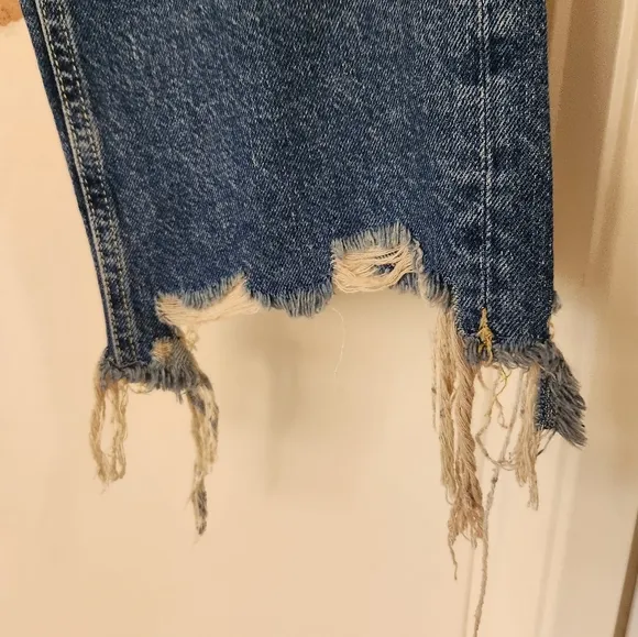 NWT Free People We The Free Women's Maggie Mid-Rise Straight Leg Blue Jeans 27