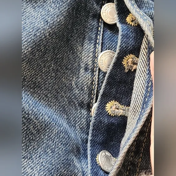 NWT Free People We The Free Women's Maggie Mid-Rise Straight Leg Blue Jeans 27