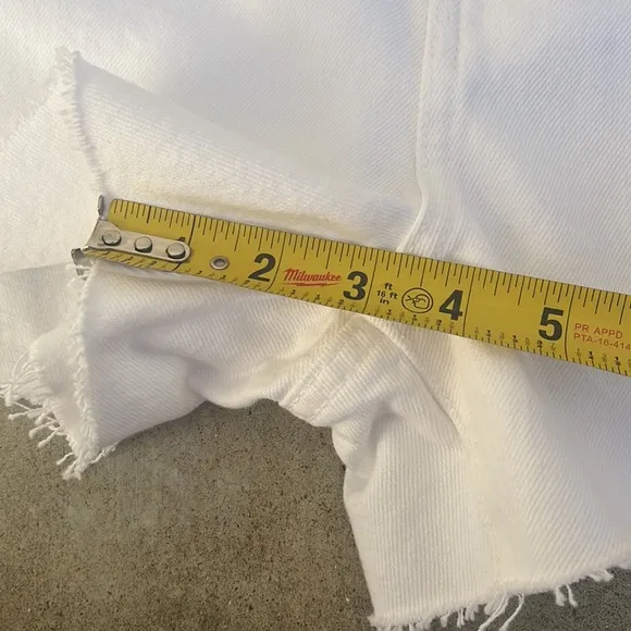 NWT Re/Done Originals 50s Cutoffs Jean Shorts in White