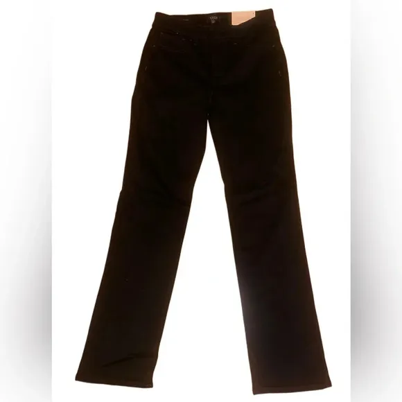 NYDJ Extremely Strechy Black Straight Leg Lift Tuck Marilyn Jeans Womens Size 4