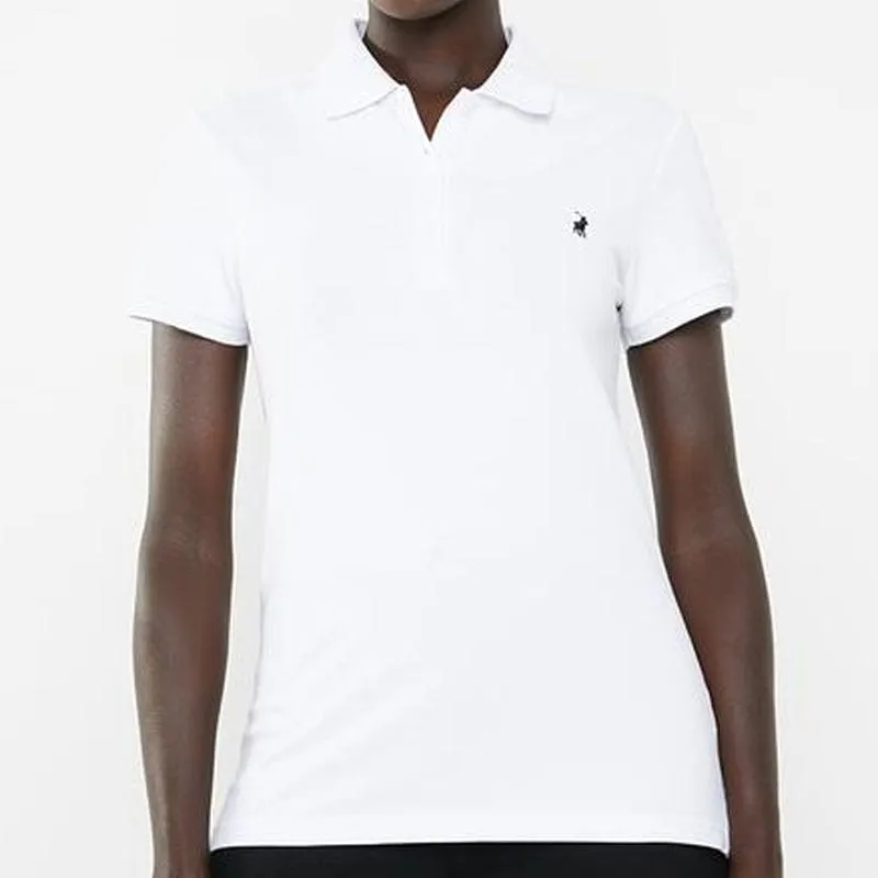 Polo Margot Pony Stretch Ladies Golfer White