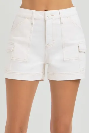 "Mallory" High Waist Cargo Shorts