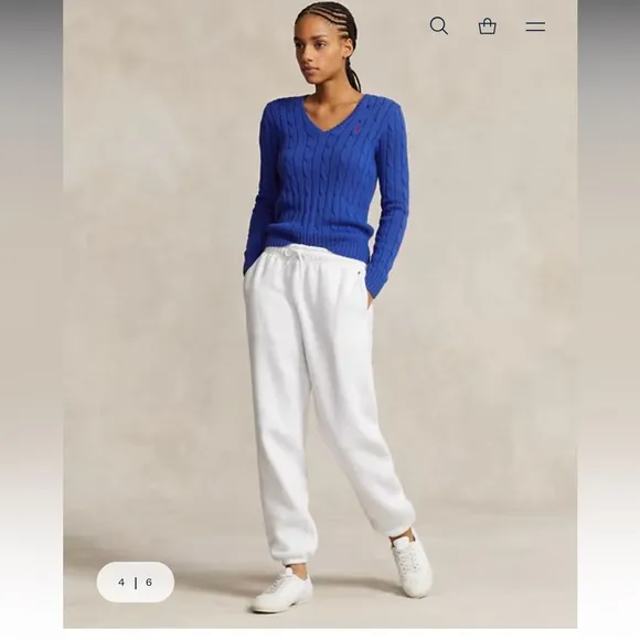 Ralph Lauren Polo Sport Women's Blue/ purple Cable Knit Sweater