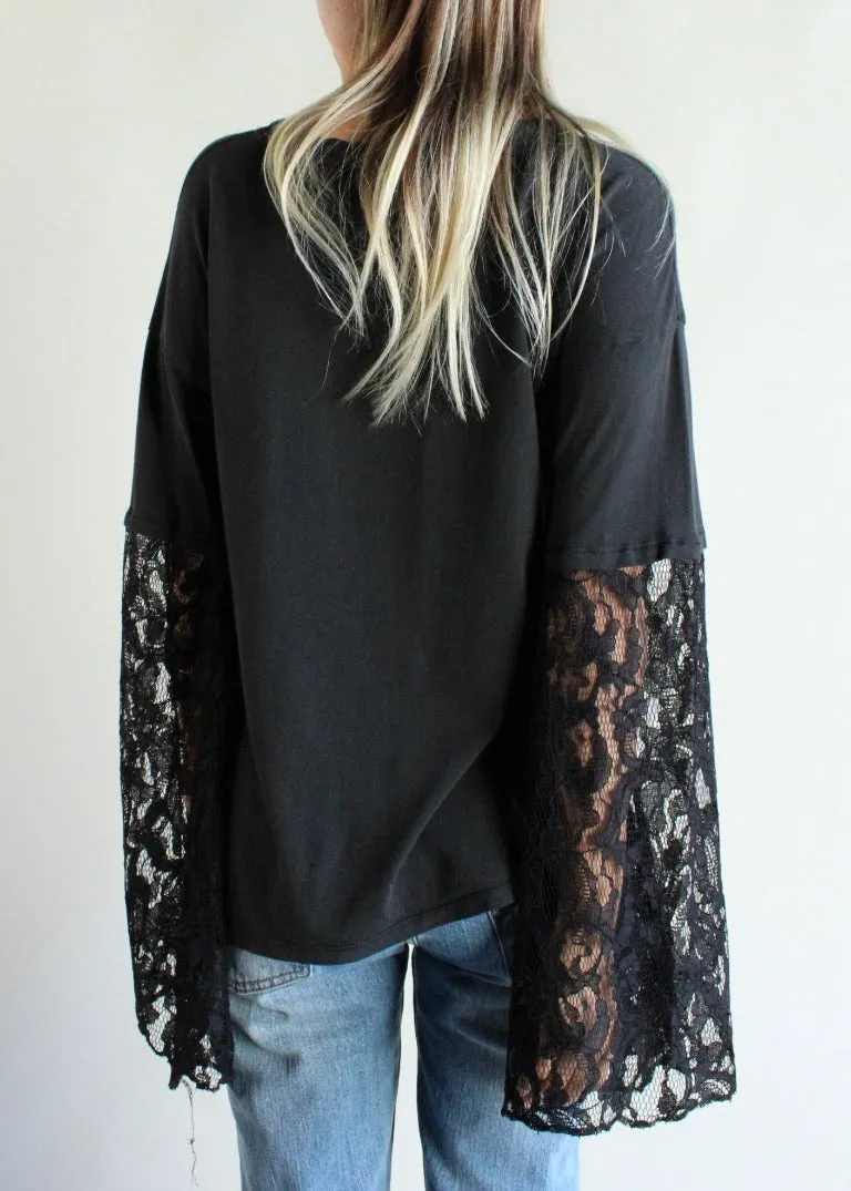 RCYCLD Lace Insert Band Tee