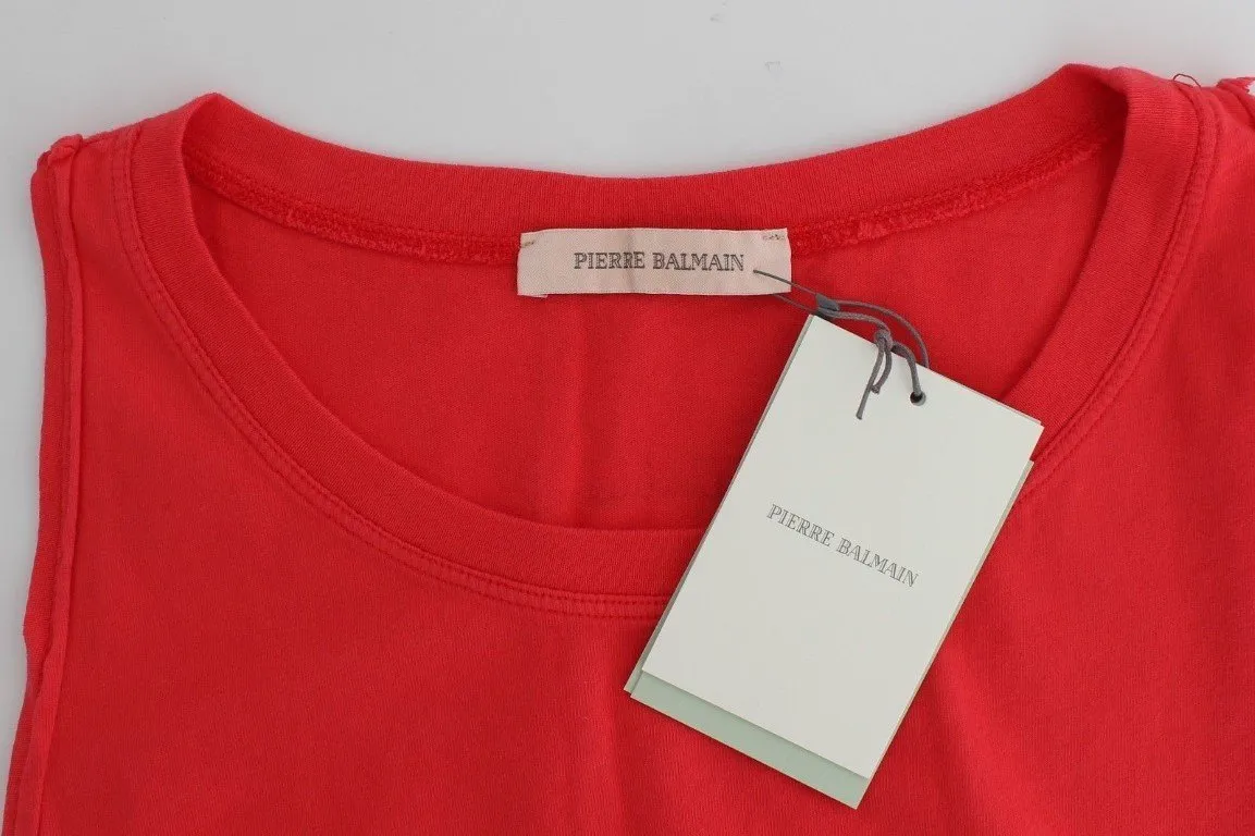 Red sleeveless cotton top