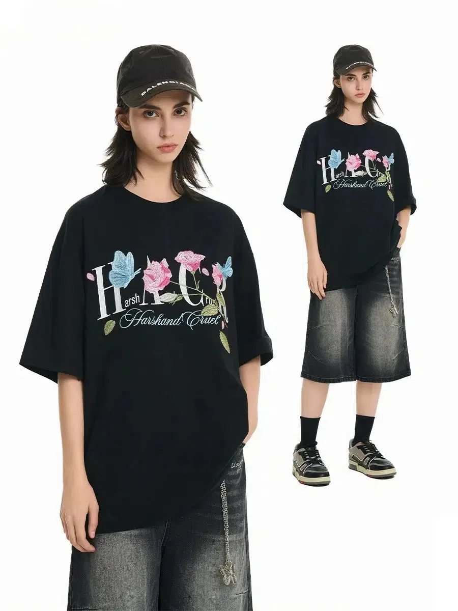 Rose Graphic Short-Sleeve T-shirt