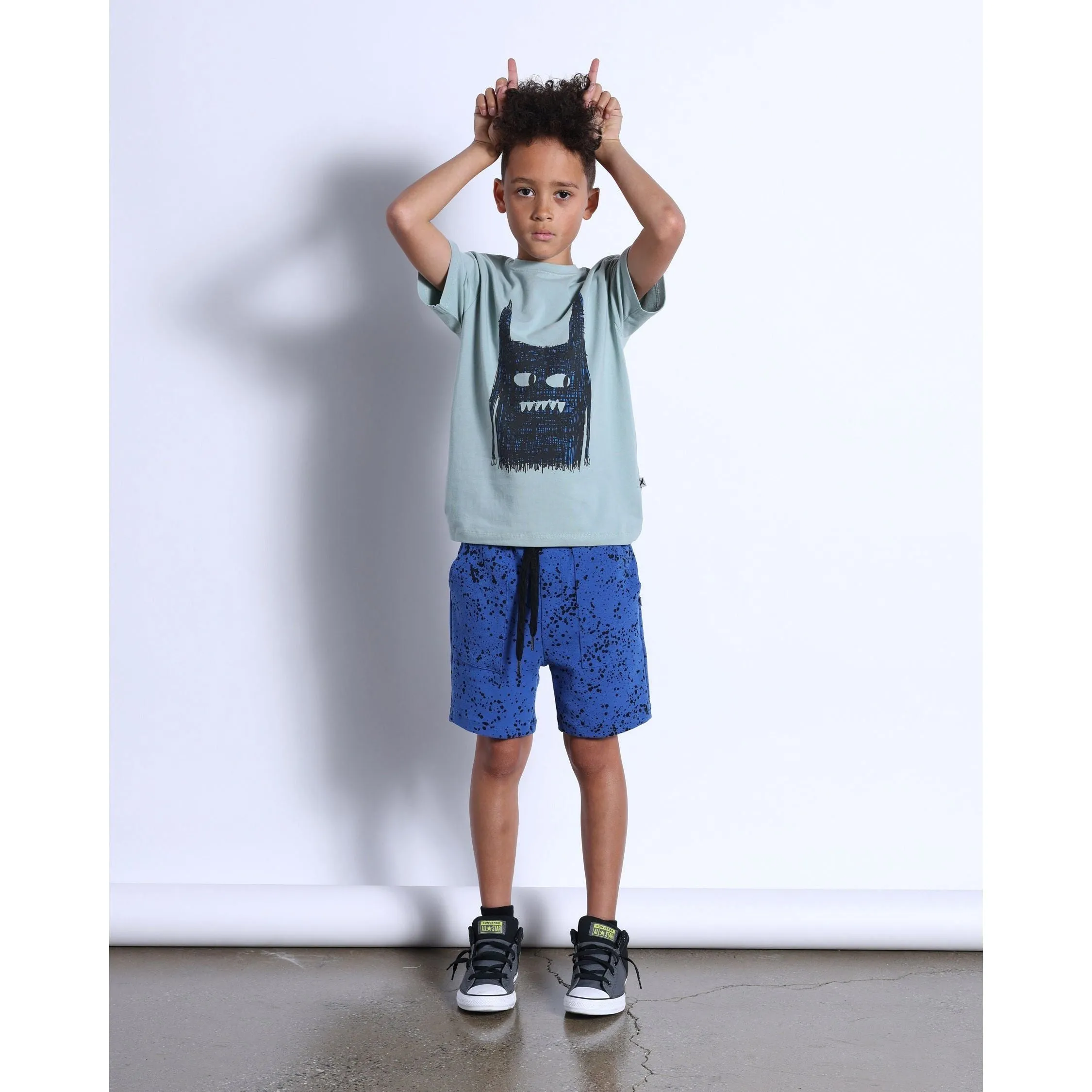 Scribble Monster Tee- Sage