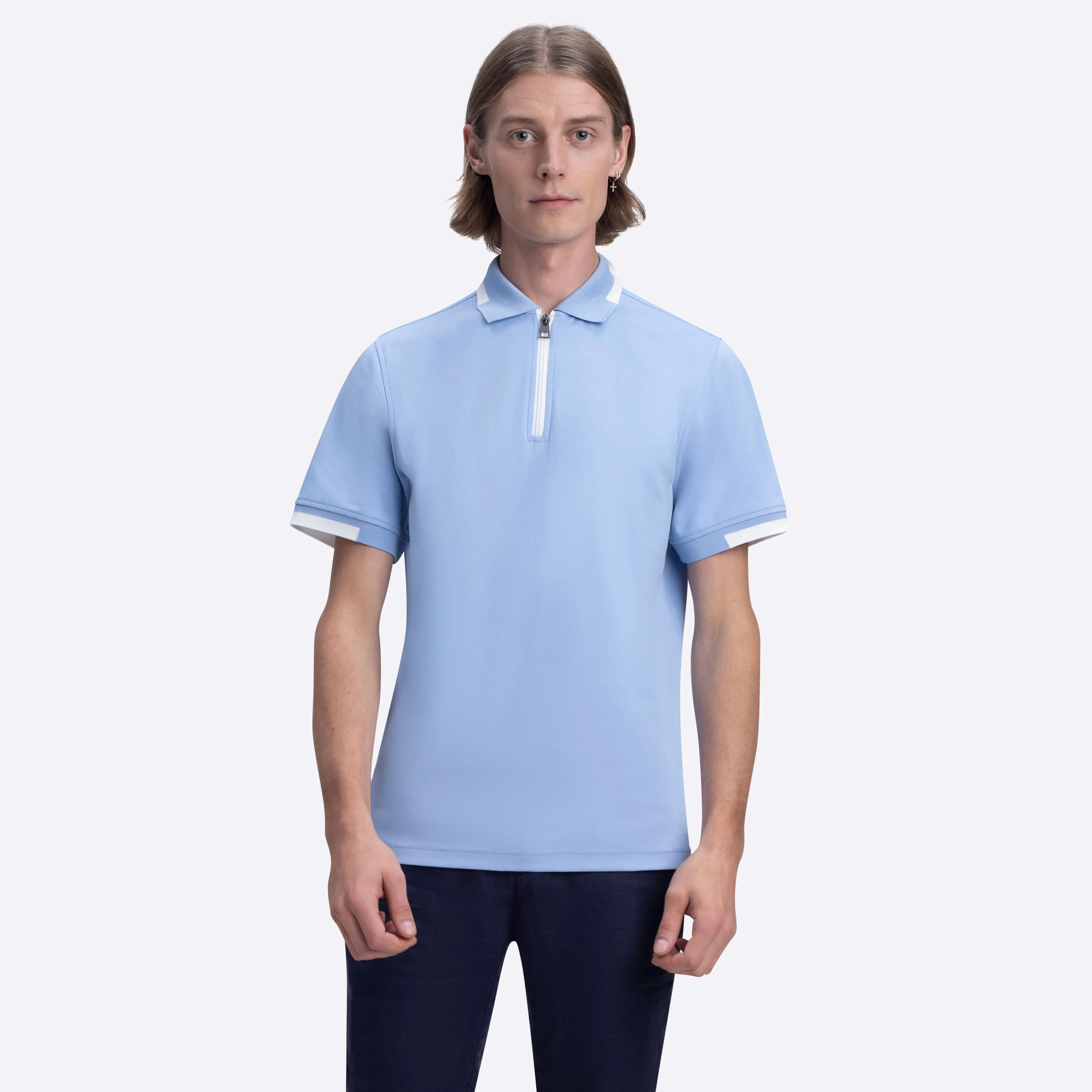 Short Sleeve Quarter Zip Polo