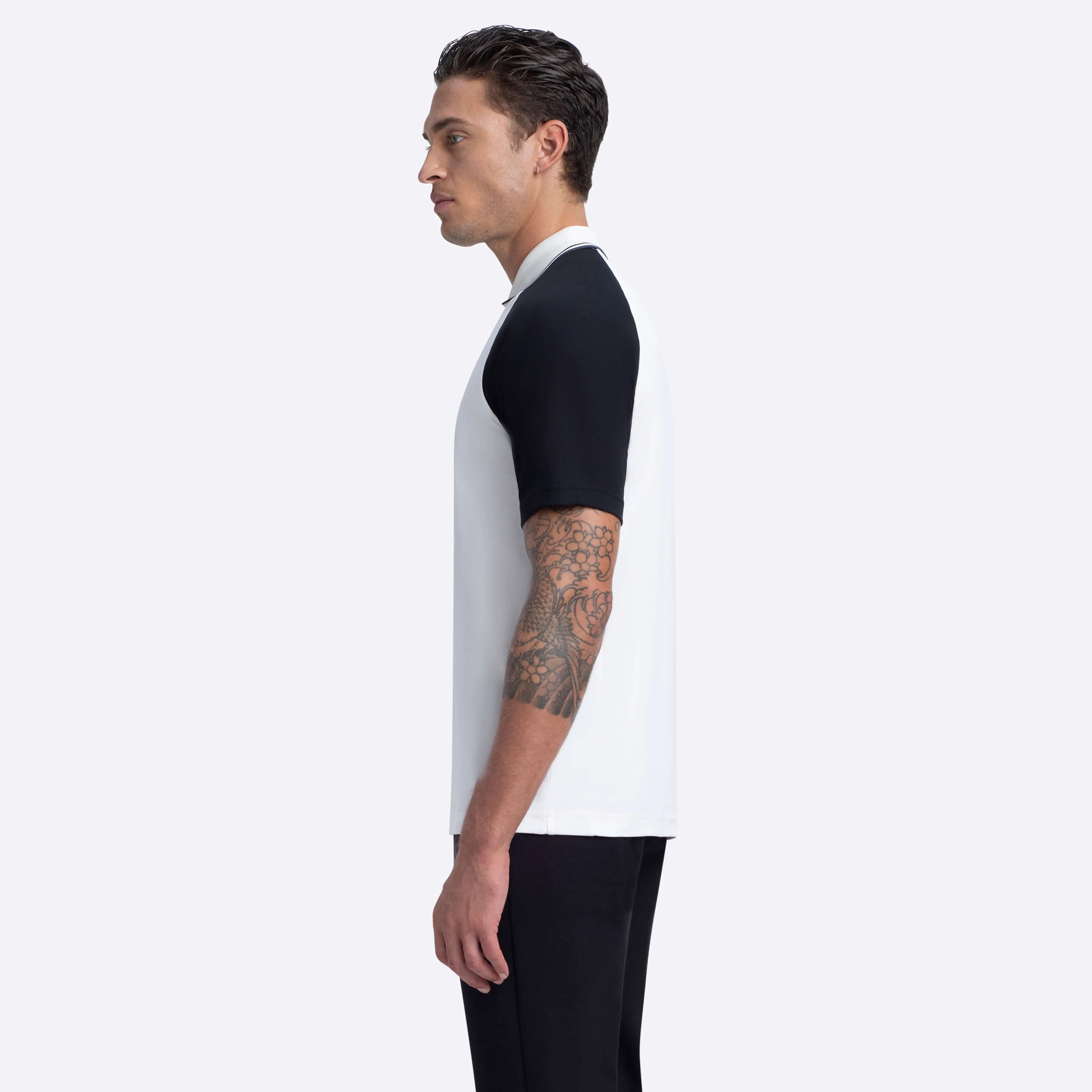 Short Sleeve Quarter Zip Polo