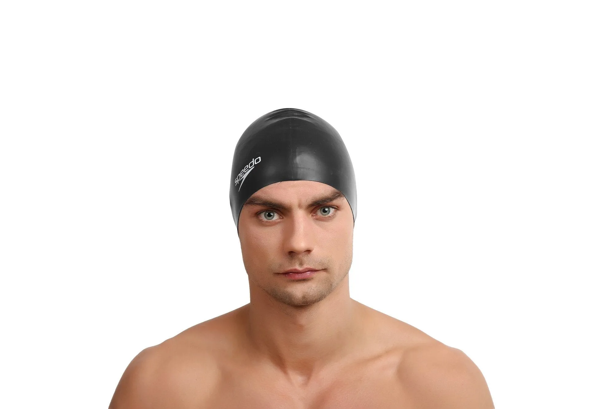 Speedo Silicon Flat Swimcap (Black)