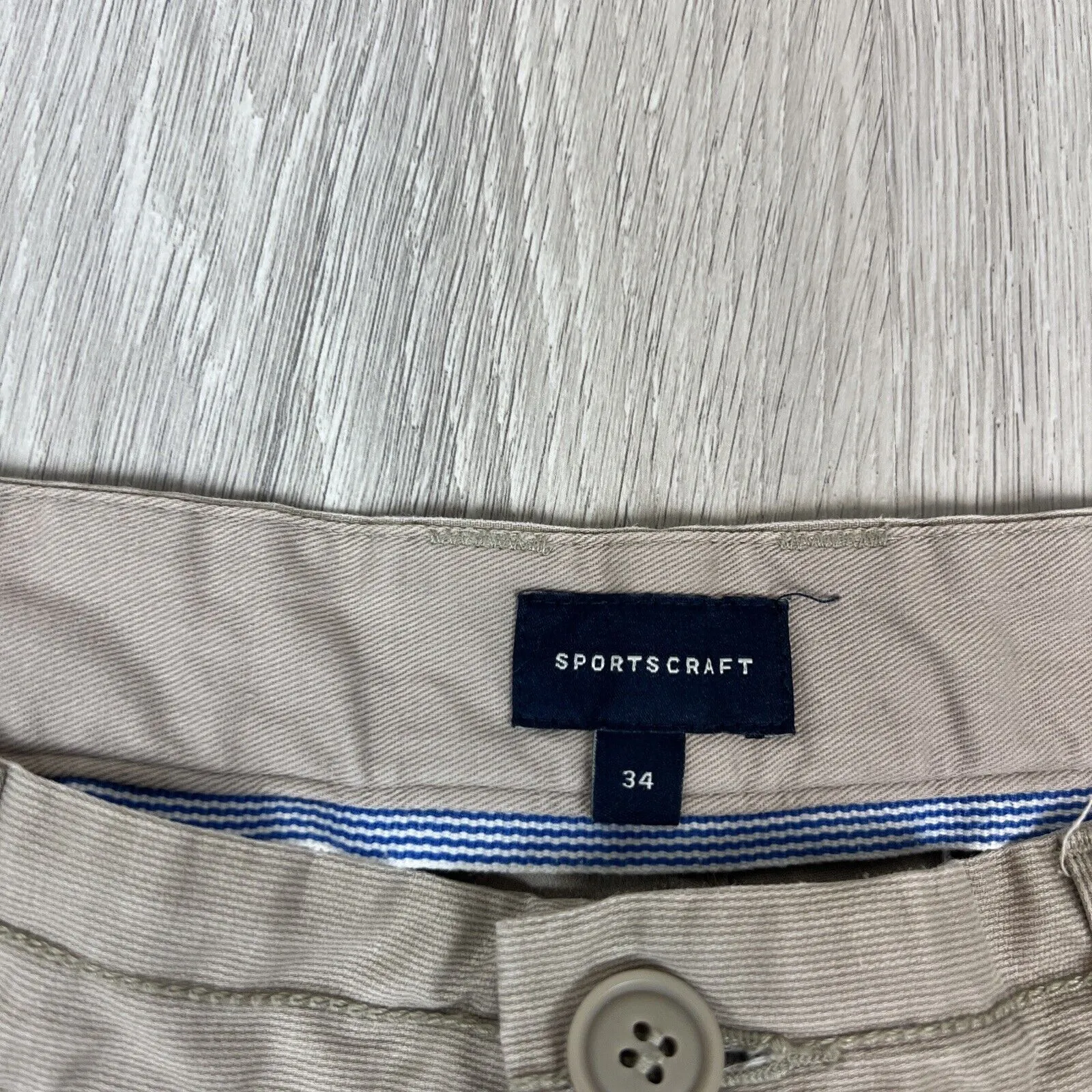 Sportscraft Mens Beige Cargo Shorts Size 34