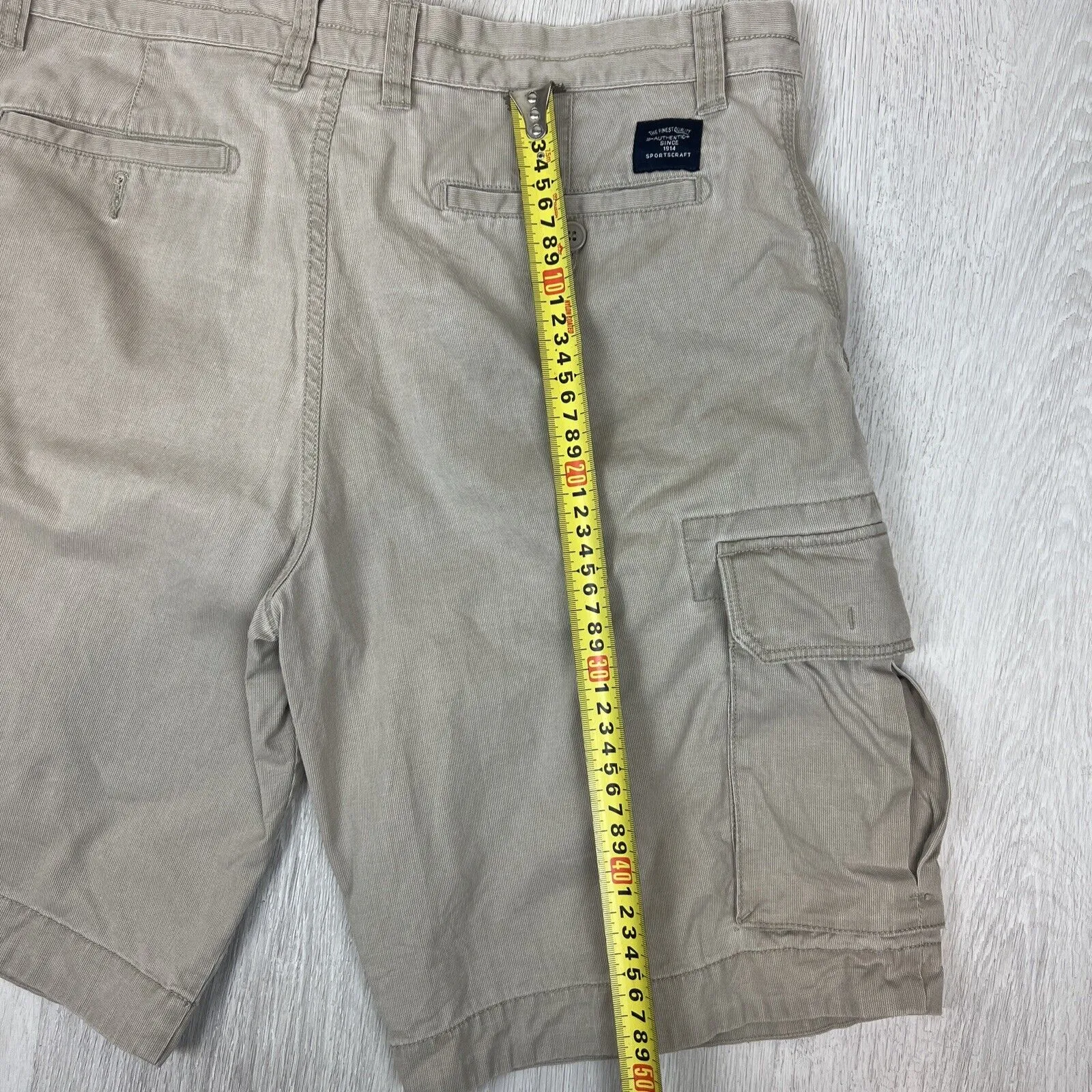 Sportscraft Mens Beige Cargo Shorts Size 34