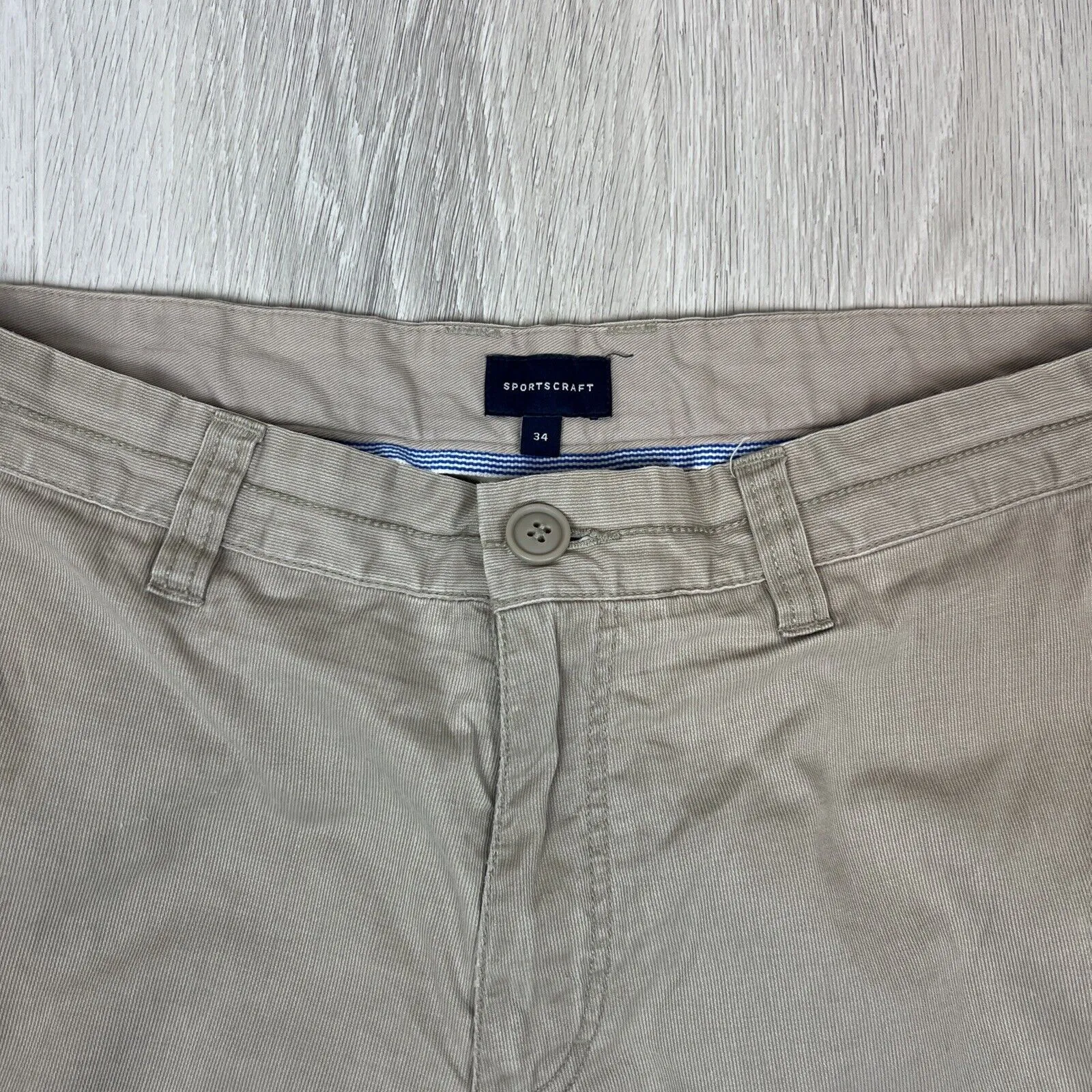 Sportscraft Mens Beige Cargo Shorts Size 34