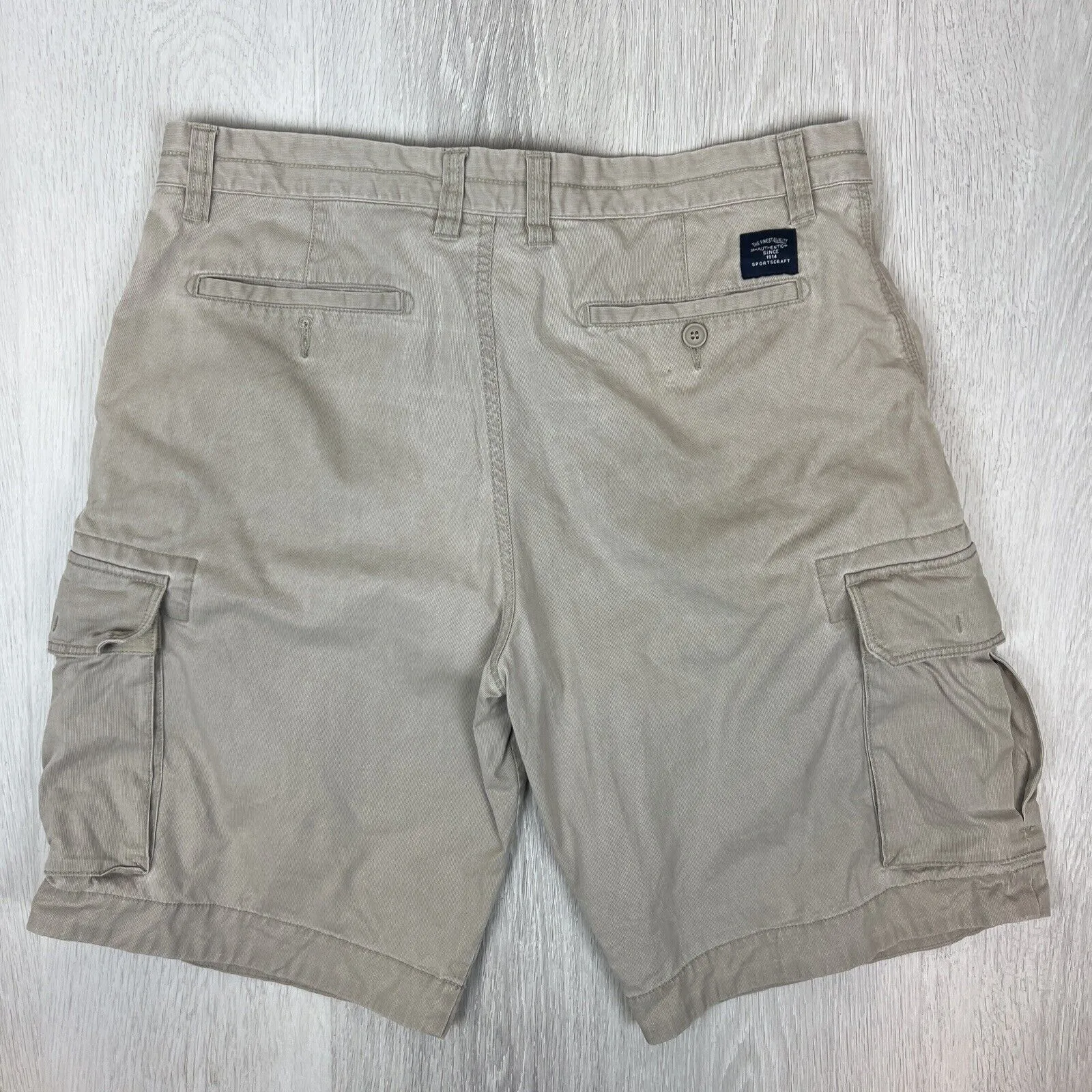 Sportscraft Mens Beige Cargo Shorts Size 34