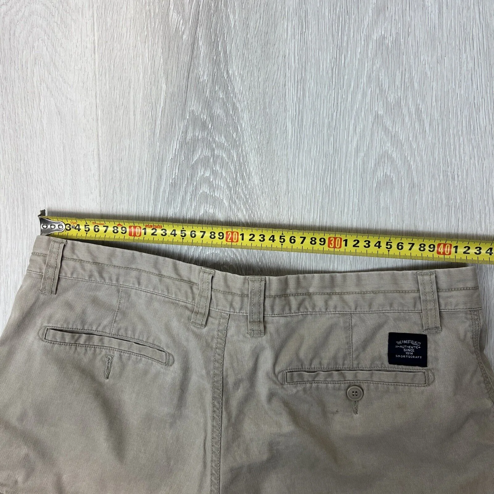 Sportscraft Mens Beige Cargo Shorts Size 34