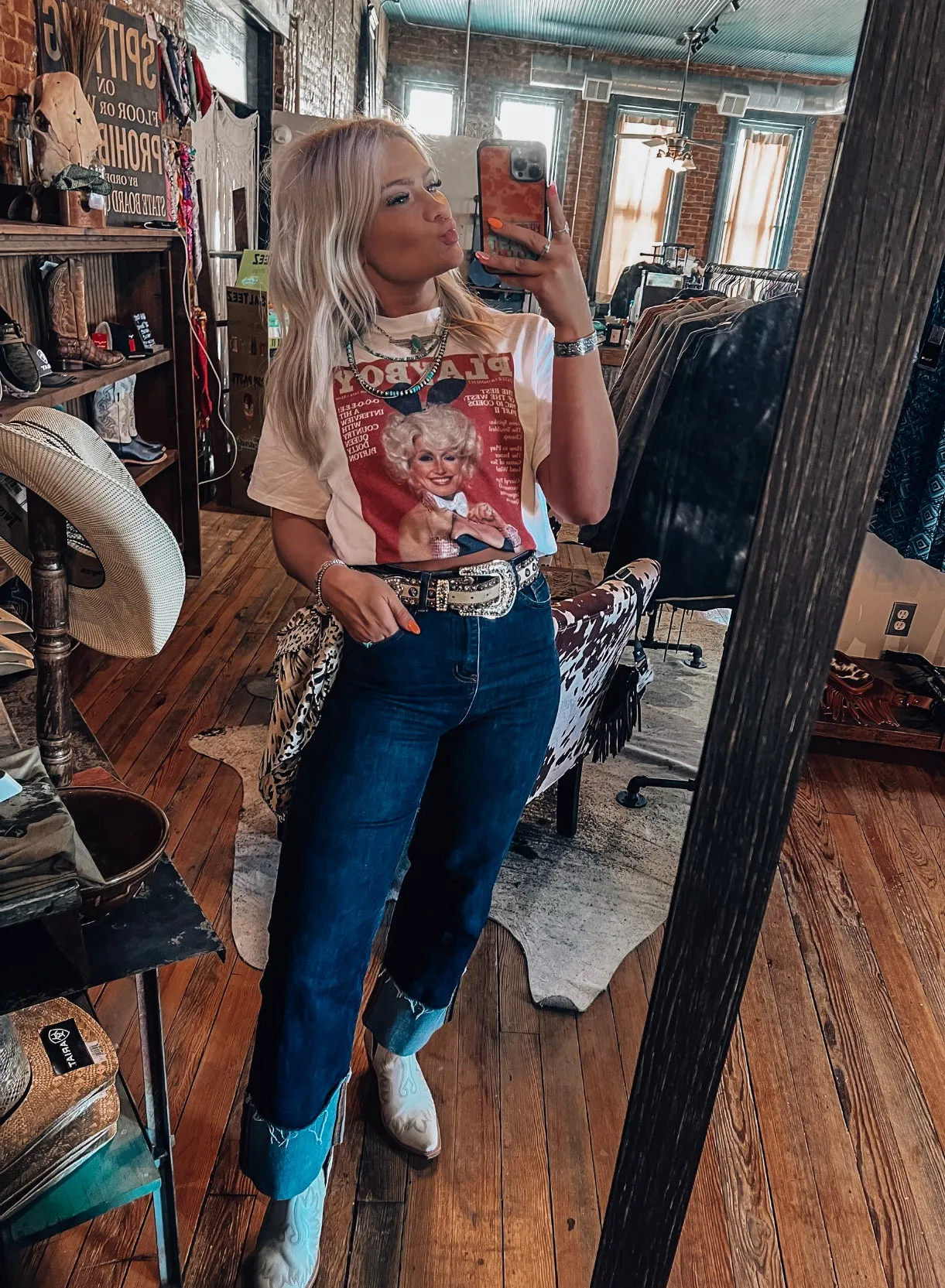 The Kawliga Wide Leg Cuffed Denim