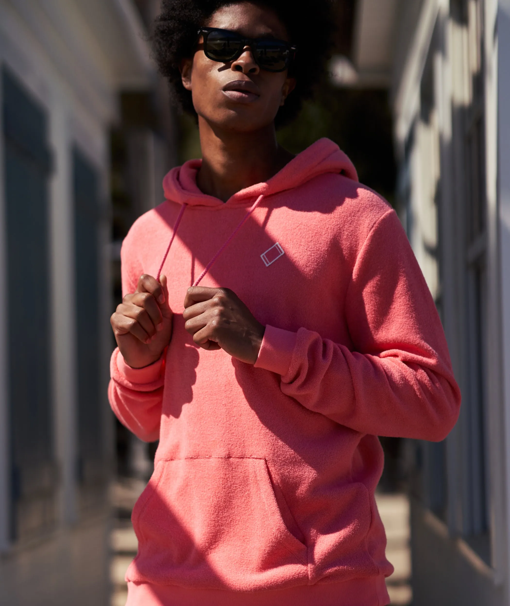 Towel Hoodie Coral