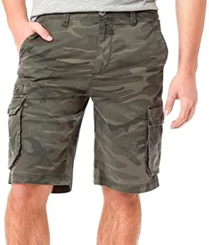 UNIONBAY Men's Cargo Flex Waist Comfort Stretch Shorts (Surplus Camo