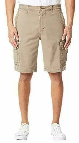 UNIONBAY Mens Dugout Khaki Cargo Shorts Casual Flat Front