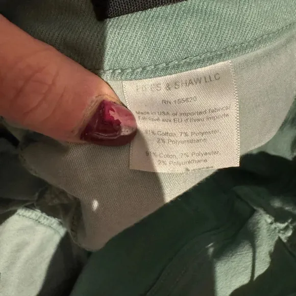 Veronica Beard Jeans Ryleigh Slim Straight High Rise Teal Size 29/8