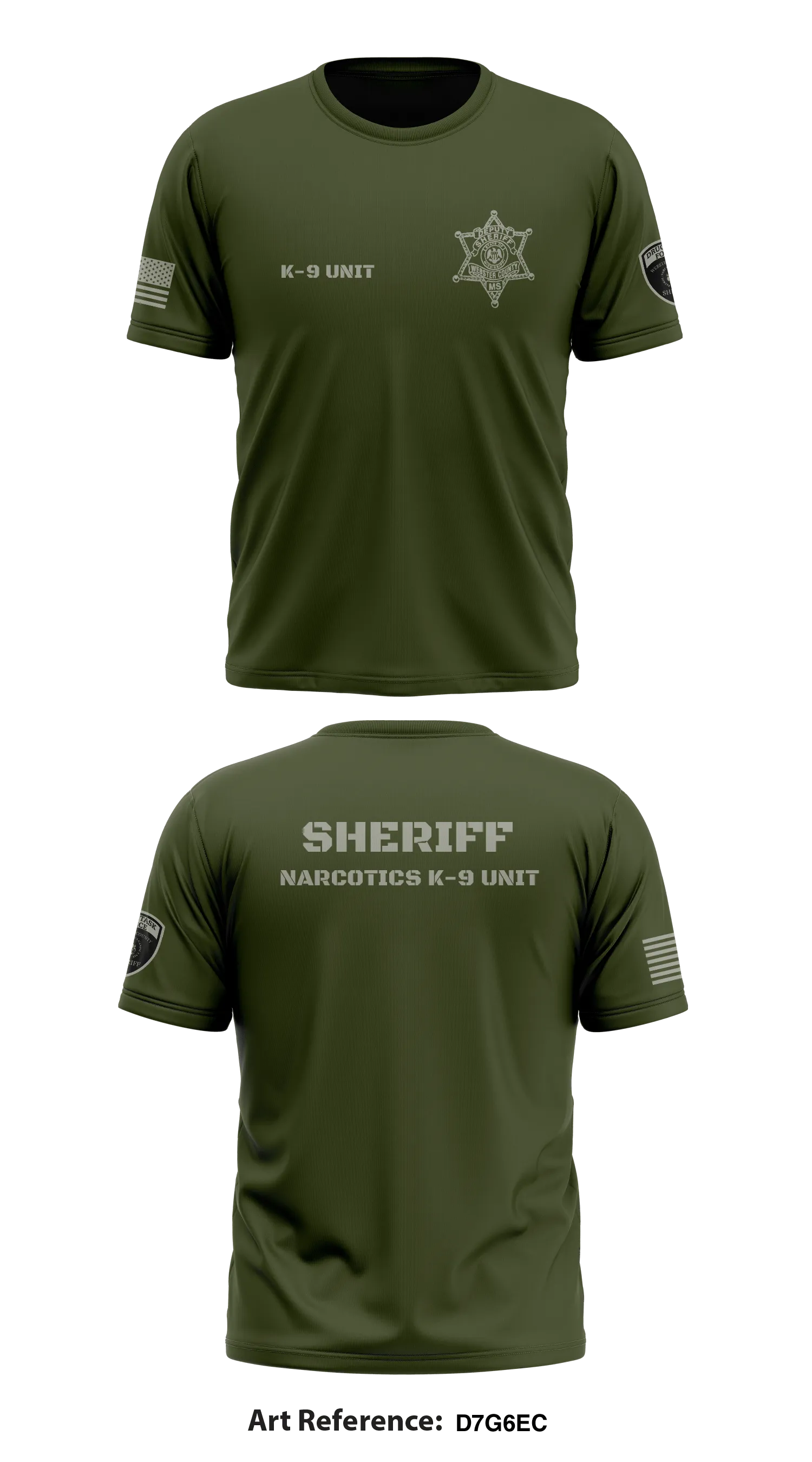 Webster County MS. K-9/Narcotics Unit Store 1 Core Men's SS Performance Tee - d7g6ec