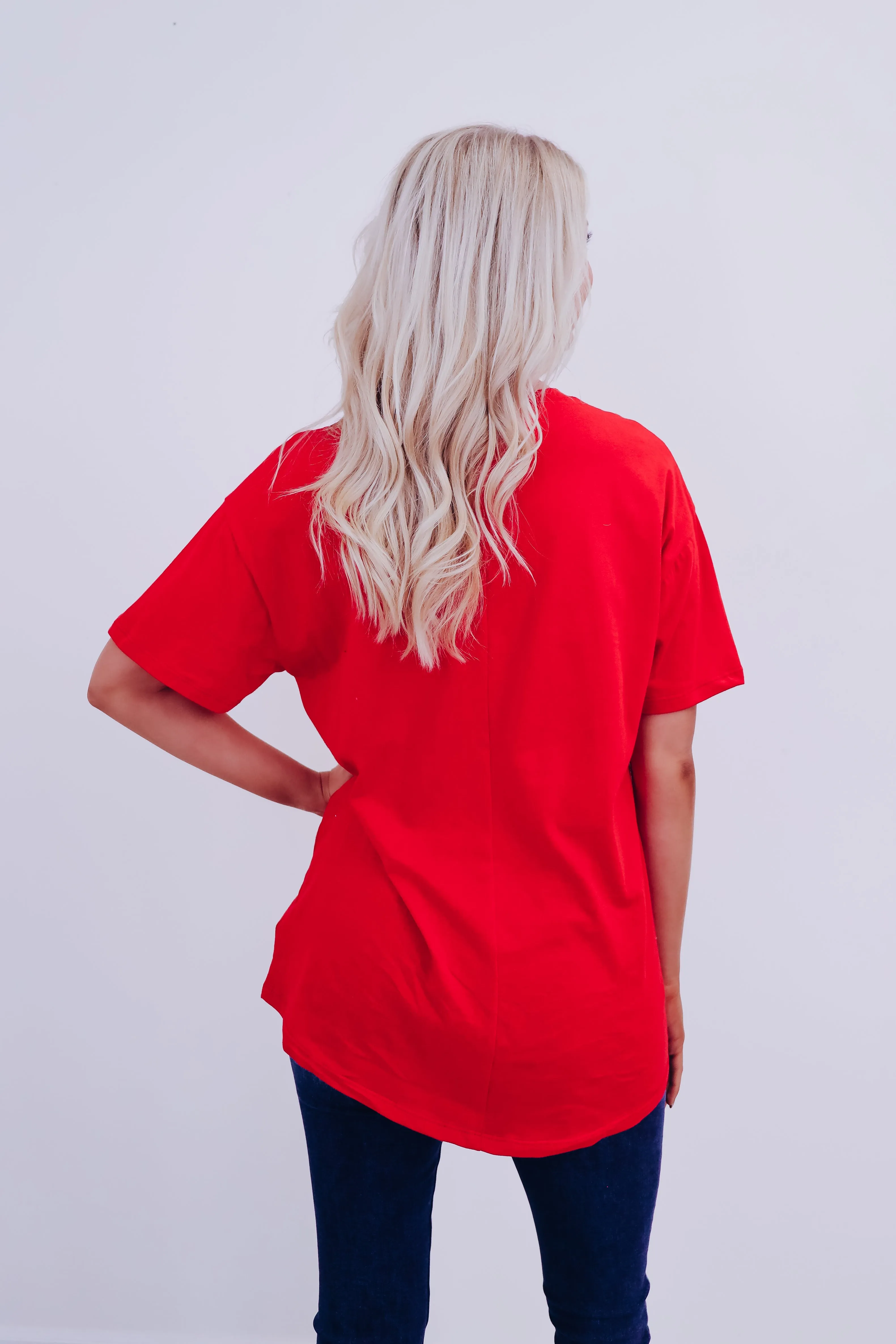 White Letterman "Merry" Graphic Tee