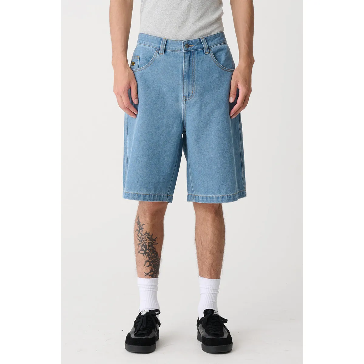 XLarge - Peace Man Bull Denim Shorts Mid Blue Denim
